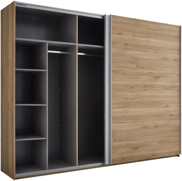 Schwebetürenschrank >Mesio< in Mauvella Oak Dekor / Weiß - 270x210x60cm (BxHxT) Bild 4