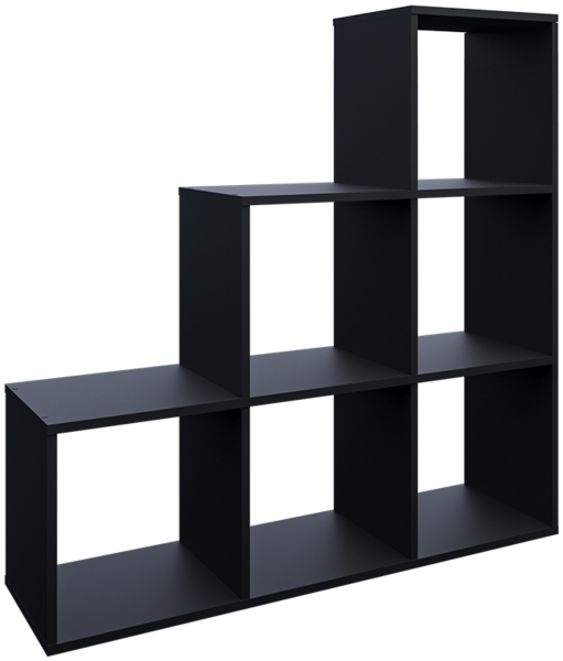 Vicco Treppenregal Schwarz 105 x 107.5 cm