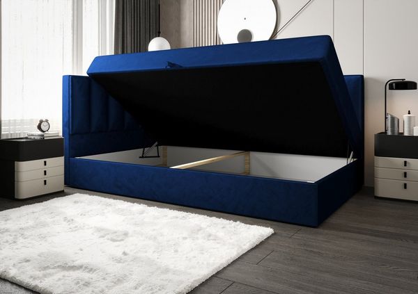 B&B Home Boxspringbett Boxbett Adelle VII (H3 Matratze Bonellfederung, Kopfteil, Seitenteil und Bettkasten)