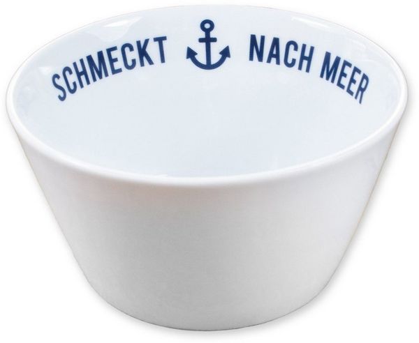 Bow & Hummingbird Müslischale Porzellanschale Schmeckt nach Meer, hochwertiges Porzellan