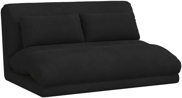 vidaXL Verstellbarer Fußsessel Schwarz Samt 42028215 Bild 2