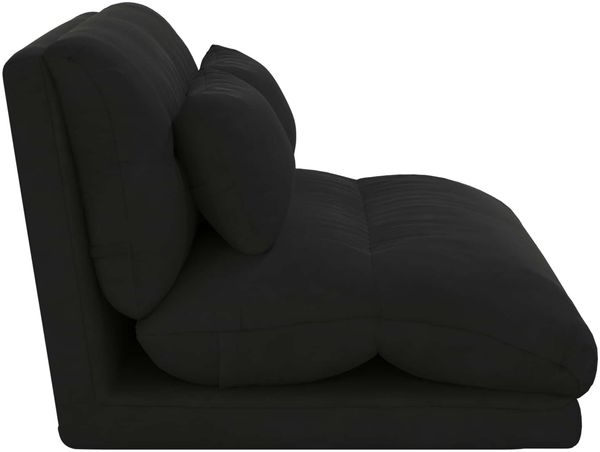 vidaXL Verstellbarer Fußsessel Schwarz Samt 42028215 Bild 5