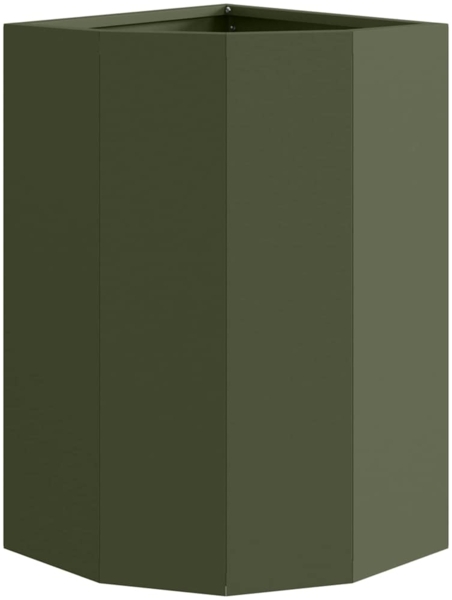 vidaXL Eckpflanzer Olivgrün 30 x 30 x 50 cm Stahl 883678 Bild 4