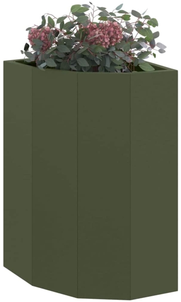 vidaXL Eckpflanzer Olivgrün 30 x 30 x 50 cm Stahl 883678 Bild 2