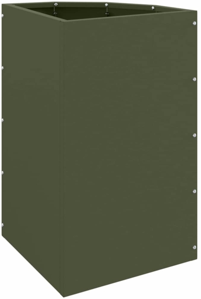 vidaXL Eckpflanzer Olivgrün 30 x 30 x 50 cm Stahl 883678 Bild 6
