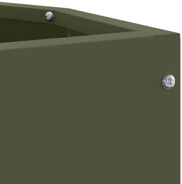 vidaXL Eckpflanzer Olivgrün 30 x 30 x 50 cm Stahl 883678 Bild 8