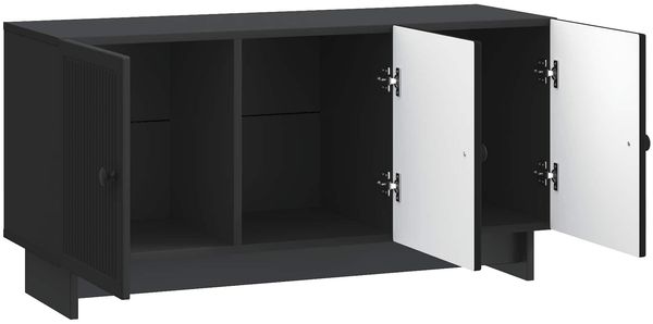 vidaXL TV-Schränk Schwarz 99 x 34,5 x 50 cm Holzwerkstoff 894026 Bild 3