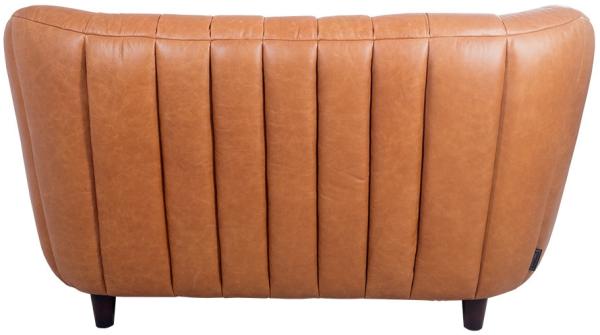 Clubsofa Juniper 2-Sitzer gerippt Vintage Leder "Columbia-Brown" Bild 3