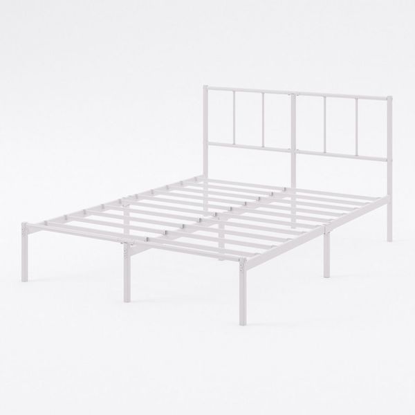 ZINUS Bettgestell Florence Square Nova mit Kopfteil (140x200 cm), Doppel/Einzelbett