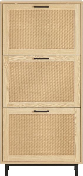 SoBuy FSR155-N Schuhschrank, Spanplatte, Melamin, Helle Eiche, 50 x 90 x 19 cm