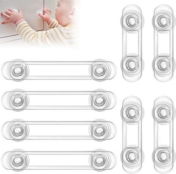 Agger Kindersicherung 8 Stück Baby Kindersicherungen zum Kleben für Schubladen