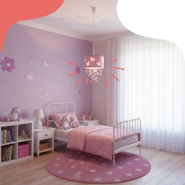 Hängelampe Kinderzimmer Schmetterlinge 10052504 Bild 2