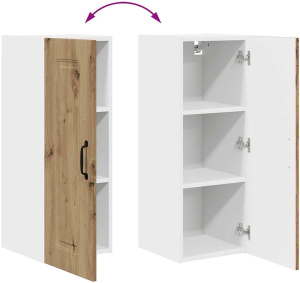vidaXL Geschirrspülerfront Kalmar 2 pcs Artisan-Eiche 30 x 31 x 80 cm 884673 Bild 12