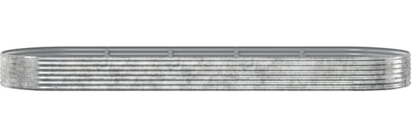 vidaXL Hochbeet, pulverbeschichteter Stahl Silber, 450x140x36 cm Bild 3