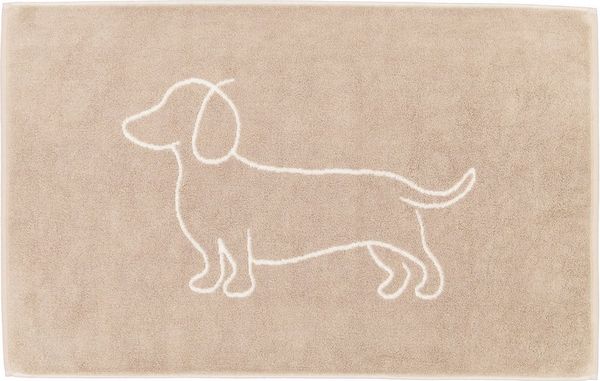 Cawö Badematte Duschvorleger We love Dogs 6248-33 Dackel Beige 50x80