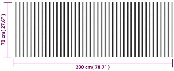vidaXL Teppich Rechteckig Grau 70x200 cm Bambus 376748 Bild 8