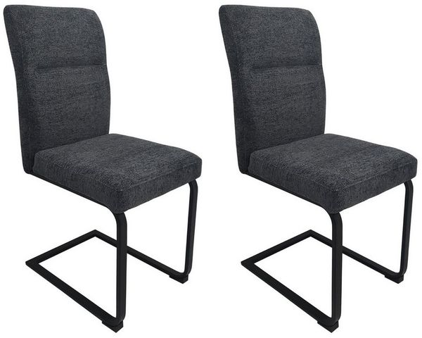 HTI-Living Esszimmerstuhl Schwingstuhl Liron Anthrazit 2er-Set (Set, 2 St), Esszimmerstuhl Freischwinger
