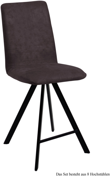 Thekenstuhl drehbar (8er-Set) Desirae 47 x 109 x 60 Schwarz/Espresso