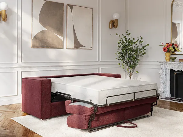 Vente-unique - LORETO Sofa Stoff Rot - B 223 cm95 cm x H 90 cm x L 195 cm