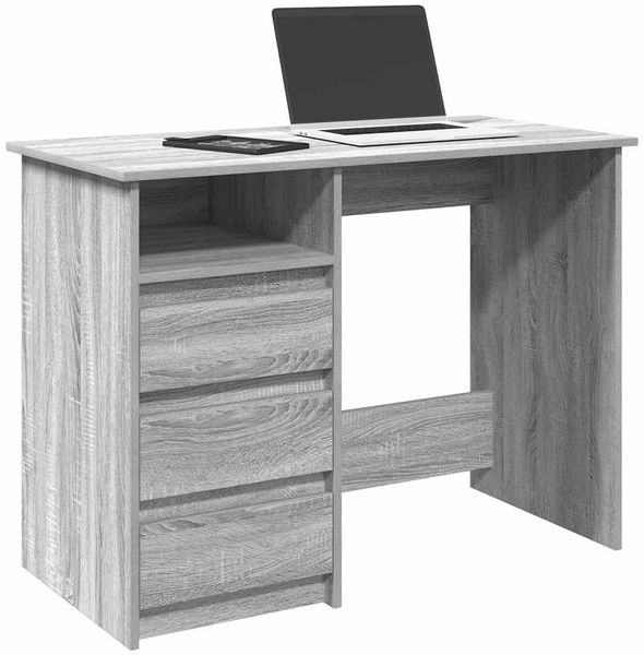 vidaXL Schreibtisch Grau Sonoma 102x50x75 cm Holzwerkstoff 860468