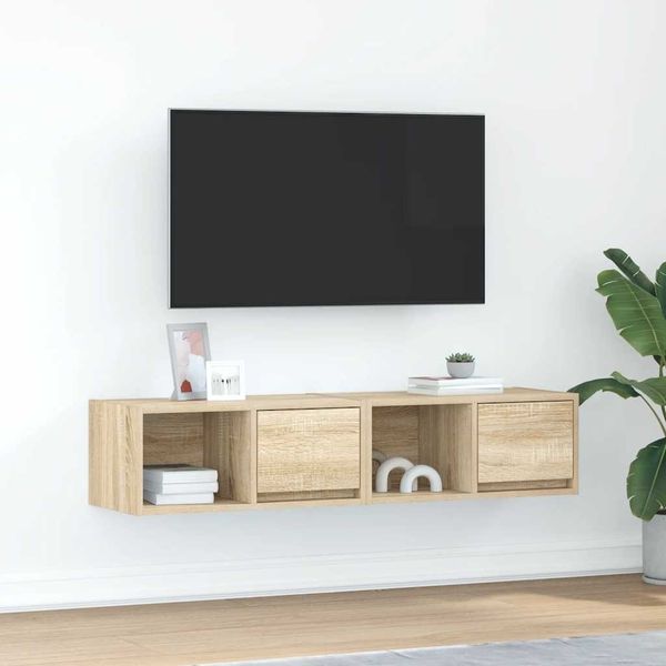 vidaXL TV-Schränke 2 Stk. Sonoma-Eiche 60x31x25,5 cm Holzwerkstoff 861441