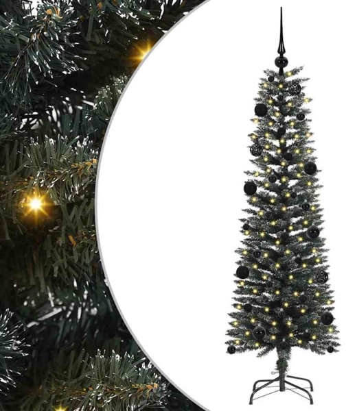 vidaXL Künstlicher Weihnachtsbaum mit 150 LEDs mit Ständer Grün 150 cm 3395929