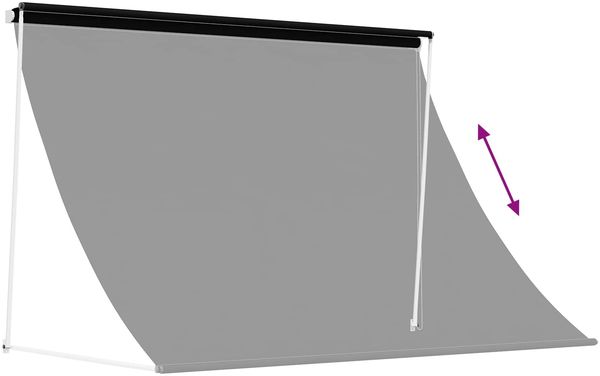 vidaXL Markise Schwarz 150 x 150 cm 42037087 Bild 5