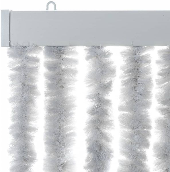 vidaXL Fliegenvorhang Grau 100x230 cm Chenille 377352 Bild 4