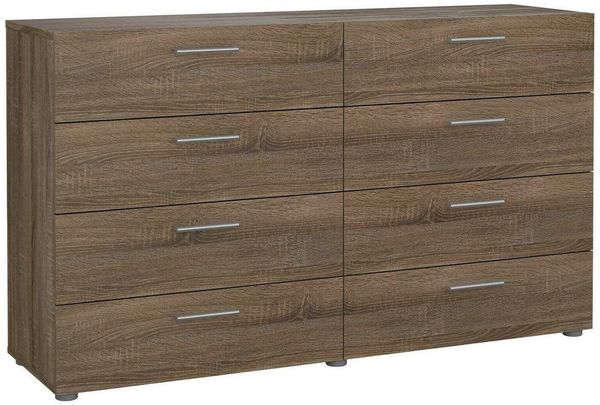 Dmora Kommode Phethai, Wohnzimmerbuffet, Wohnzimmer-Sideboard, Moderne Küchen-Speisekammer, 140x40 h82 cm, Eiche