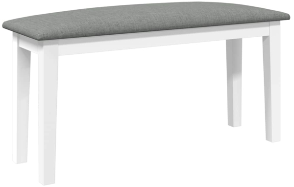 vidaXL Bank 90 cm Weiß Massivholz Gummibaum 4102597