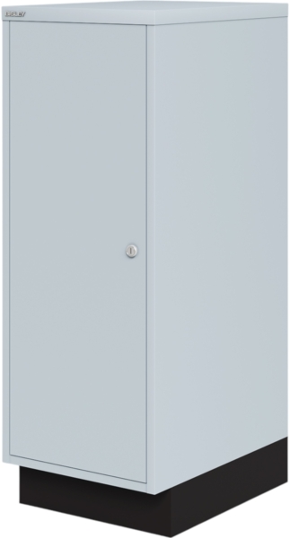 BISLEY Multi Ablageschrank 39er mit Flügeltürenabteil abschließbar in lichtgrau, linksseitig öffnend - Schrank Metall Büroschrank Werkzeugschrank Stahlschrank Metallschrank, LS39L-645