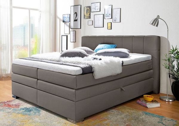 INOSIGN Boxspringbett Airdrie, inkl. Bettkasten und Topper