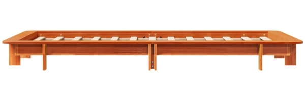 vidaXL Massivholzbett ohne Matratze Wachsbraun 75x190 cm Kiefernholz 850685 Bild 4