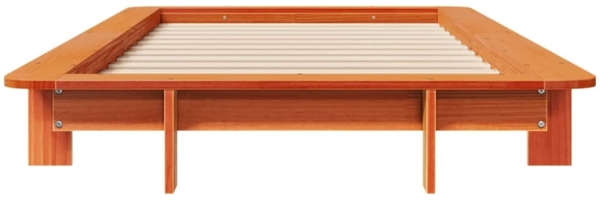 vidaXL Massivholzbett ohne Matratze Wachsbraun 75x190 cm Kiefernholz 850685 Bild 3