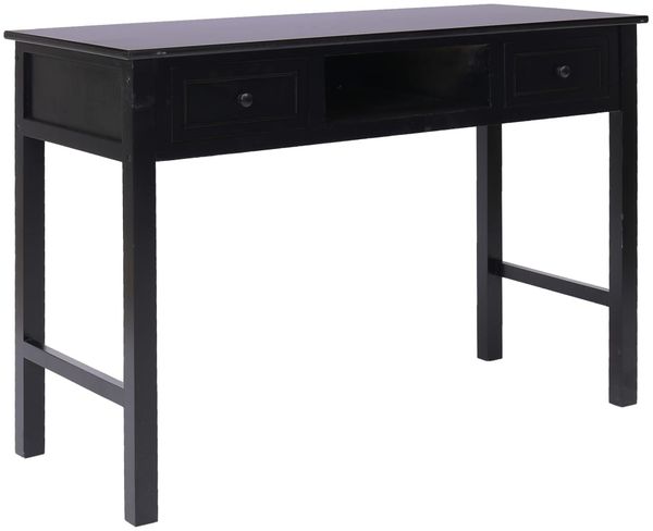 Schreibtisch, Holz Schwarz, 110 × 45 × 76 cm