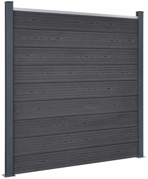vidaXL Zaunelement-Set Grau 180x186 cm WPC 3211827