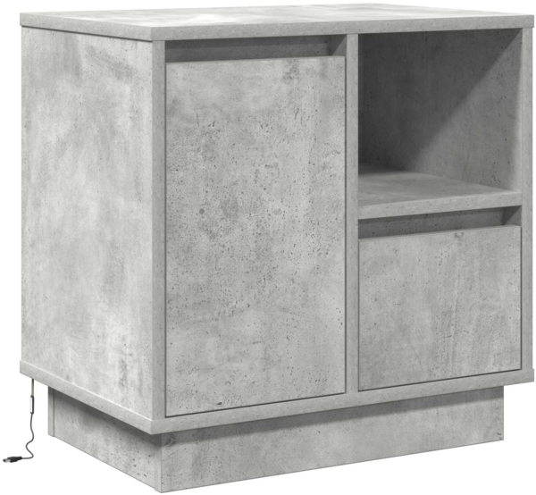 vidaXL Nachttisch Beton Grau 50 x 34,5 x 50 cm Holzwerkstoff 869584