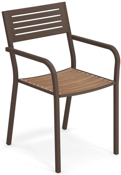 Emu Segno Armlehnstuhl Stahl/Teak