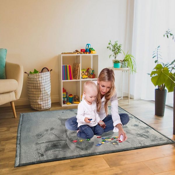 Vimoda Kinderteppich Spielmatte, Krabbelmatte, [3 cm] rutschfest weich & dick, rechteckig, Höhe: 30 mm, Krabbelmatte Baby, kinderzimmer, Spielzimmer