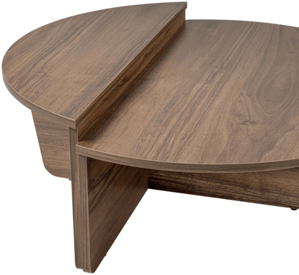 Calicosy Set aus 2 Couchtischen L90 cm - ORION - Dunkles Holz Bild 4