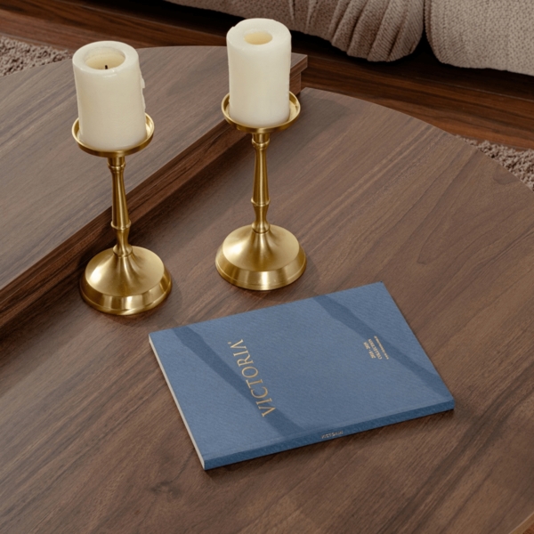 Calicosy Set aus 2 Couchtischen L90 cm - ORION - Dunkles Holz Bild 9