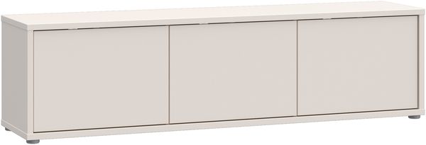 Forte ALICE SPRINGS TV-Schrank 150 160, modernes Lowboard mit 3 Türen, Wohnzimmer, Holzwerkstoff, Kaschmir/Beige, 154,2 cm breit x 41,5 cm hoch x 34,9 cm tief