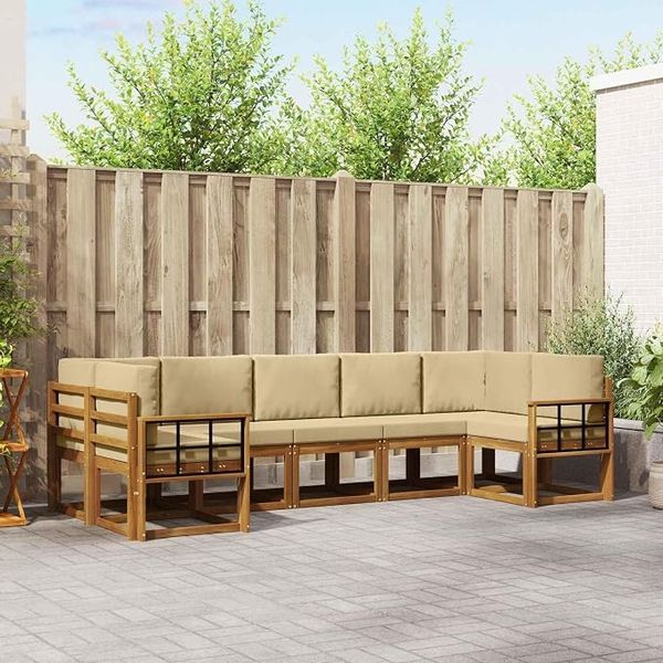 IKAYAAGartenmöbel, Ecksofa, Terrassenmöbel, Sofa-Set aus Holz, Sofa für Garten/Terrasse, Typ #5