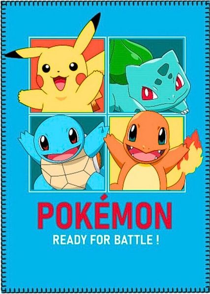 Kinderdecke DREAM TEAM, POKÉMON, Kinder Fleecedecke weiche Kuscheldecke 140 x 100 cm