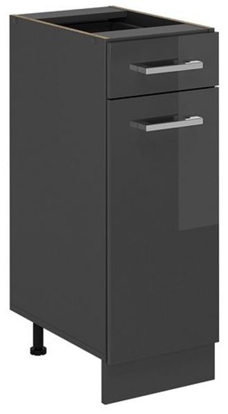 Küchenunterschrank R-Line Anthrazit Hochglanz 30 cm ohne Arbeitsplatte Vicco Bild 4
