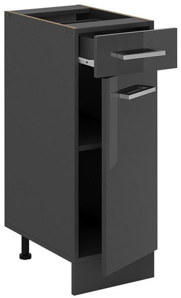 Küchenunterschrank R-Line Anthrazit Hochglanz 30 cm ohne Arbeitsplatte Vicco Bild 3