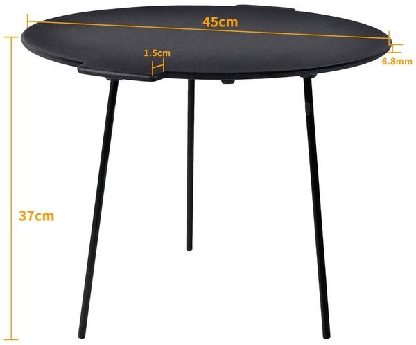 FIVMEN Grillplatte Gusseisen Grillpfanne Dutch Oven mit 3 Beinen Grilltisch Grill, Ø45 cm, für Oudoor & Indoor