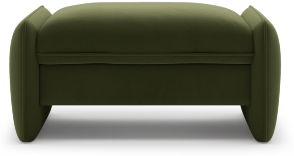 Micadoni Hocker Georgia 1-Sitzer Samt Armeegrün