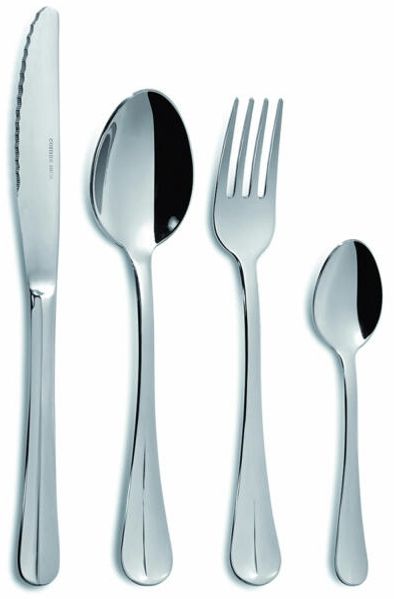 Comas Besteck-Set Baguette S 24-tlg, Tafelbesteck, Edelstahl 18/10, Silberfarben, 7121
