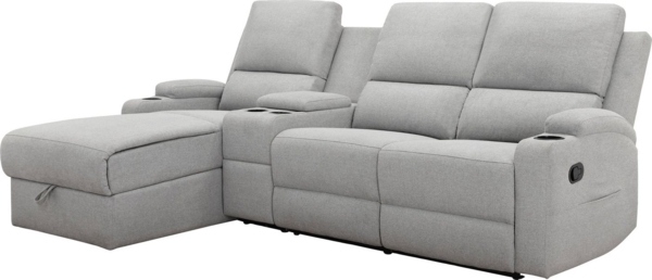 Home affaire Ecksofa Napori Multimediasofa, 3er Kinosessel XXL, L-Form, Kinosofa mit Relaxfunktion, Getränkehalter, Staufach und Staukasten Bild 2